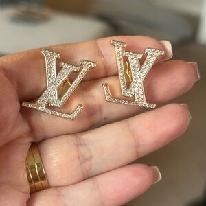Louis Vuitton 18k gold plated earrings